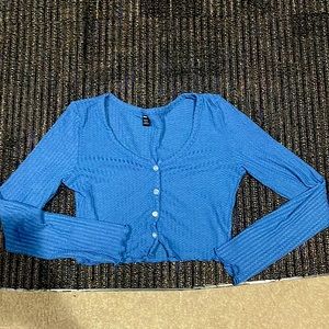 Blue Crop Top